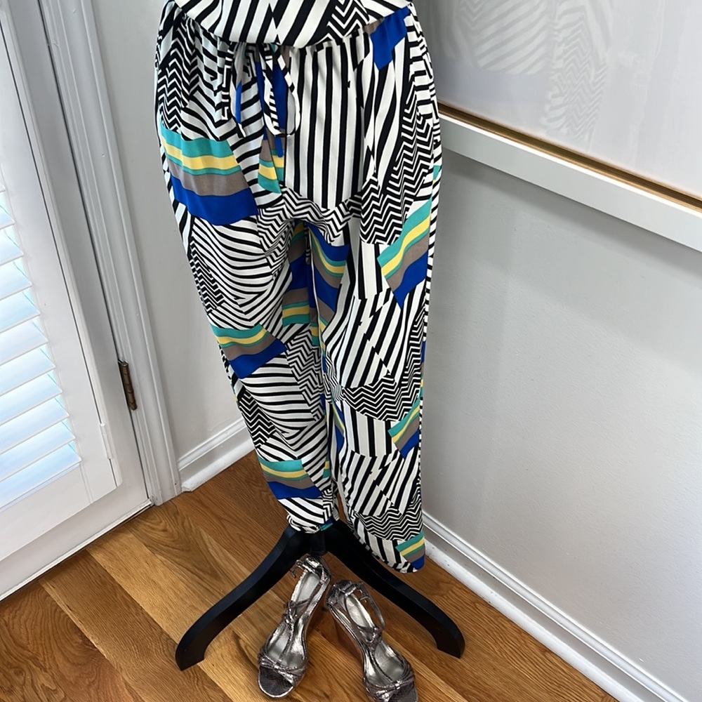 Topia Bold Patchwork Spaghetti Strap Jumpsuit, Si… - image 4